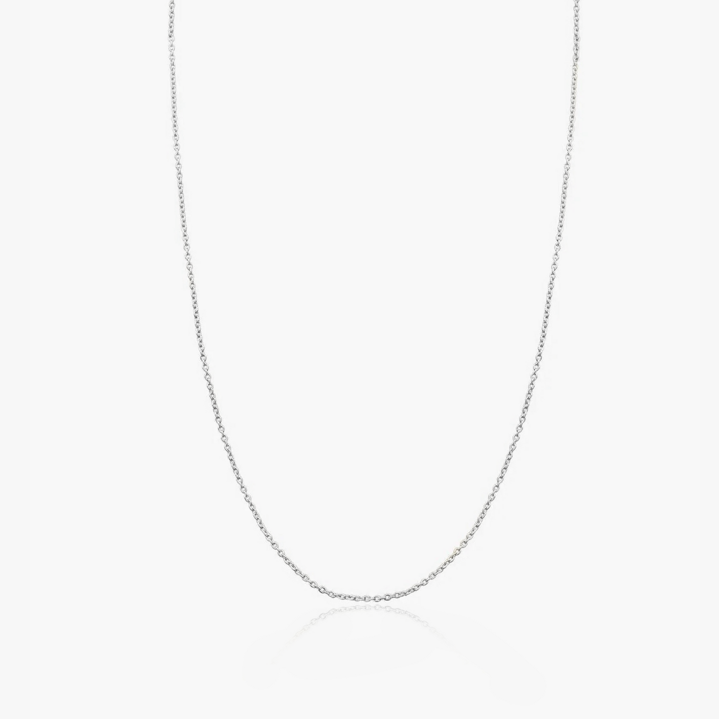 Plain white gold chain