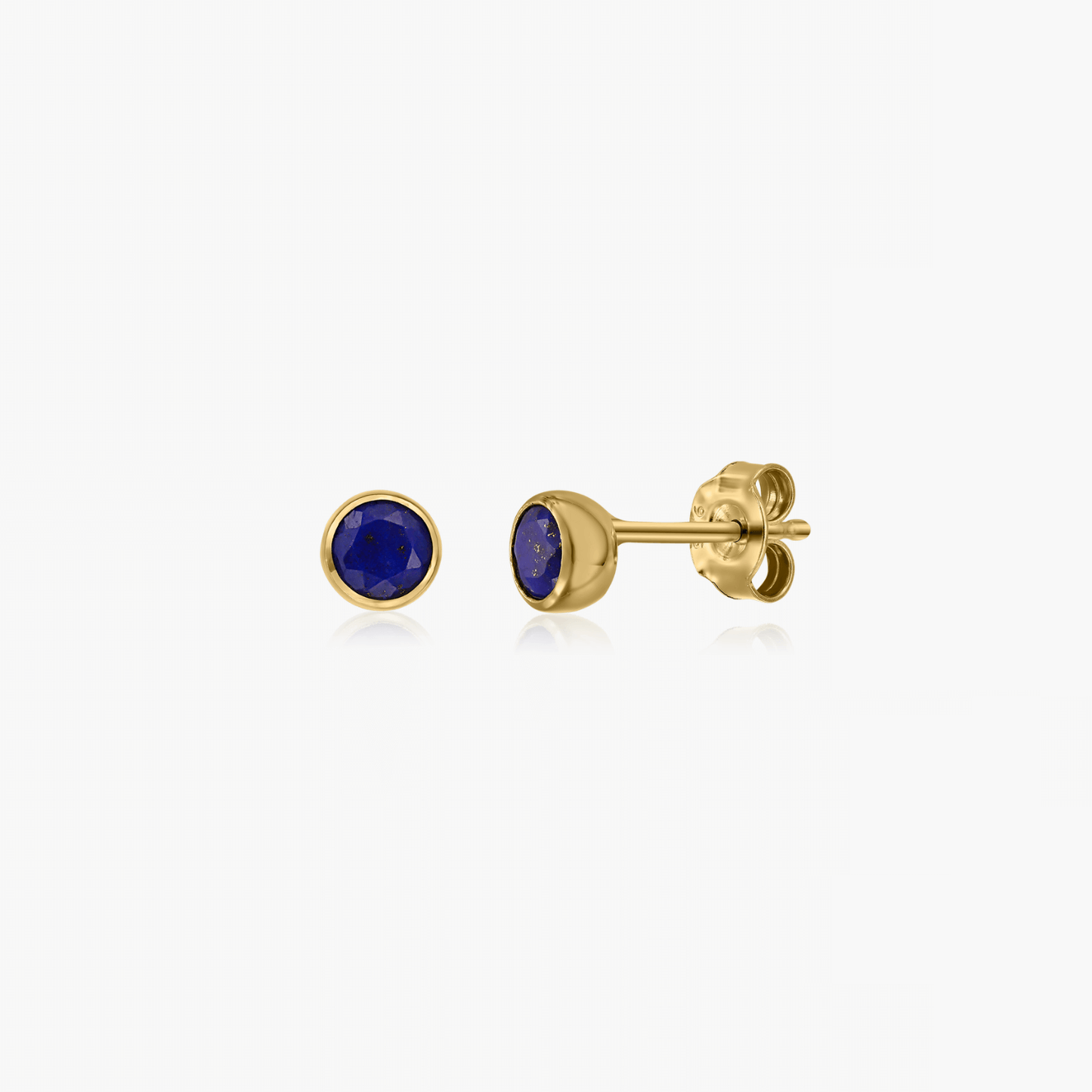 Cercei din argint Birthstone Golden September - Lapis Lazuli - Indira