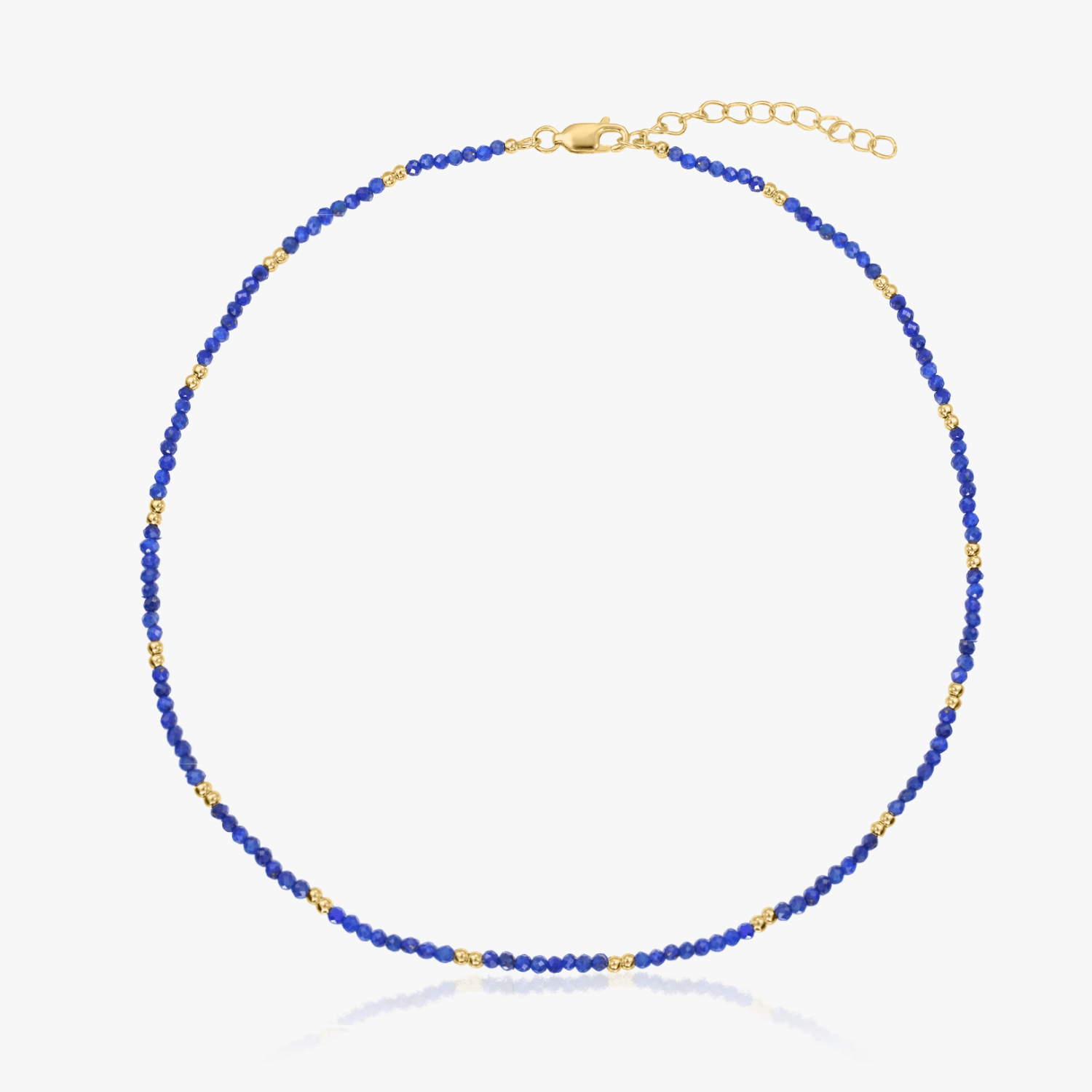 Colier din argint Golden SummerScape - Lapis Lazuli - Indira