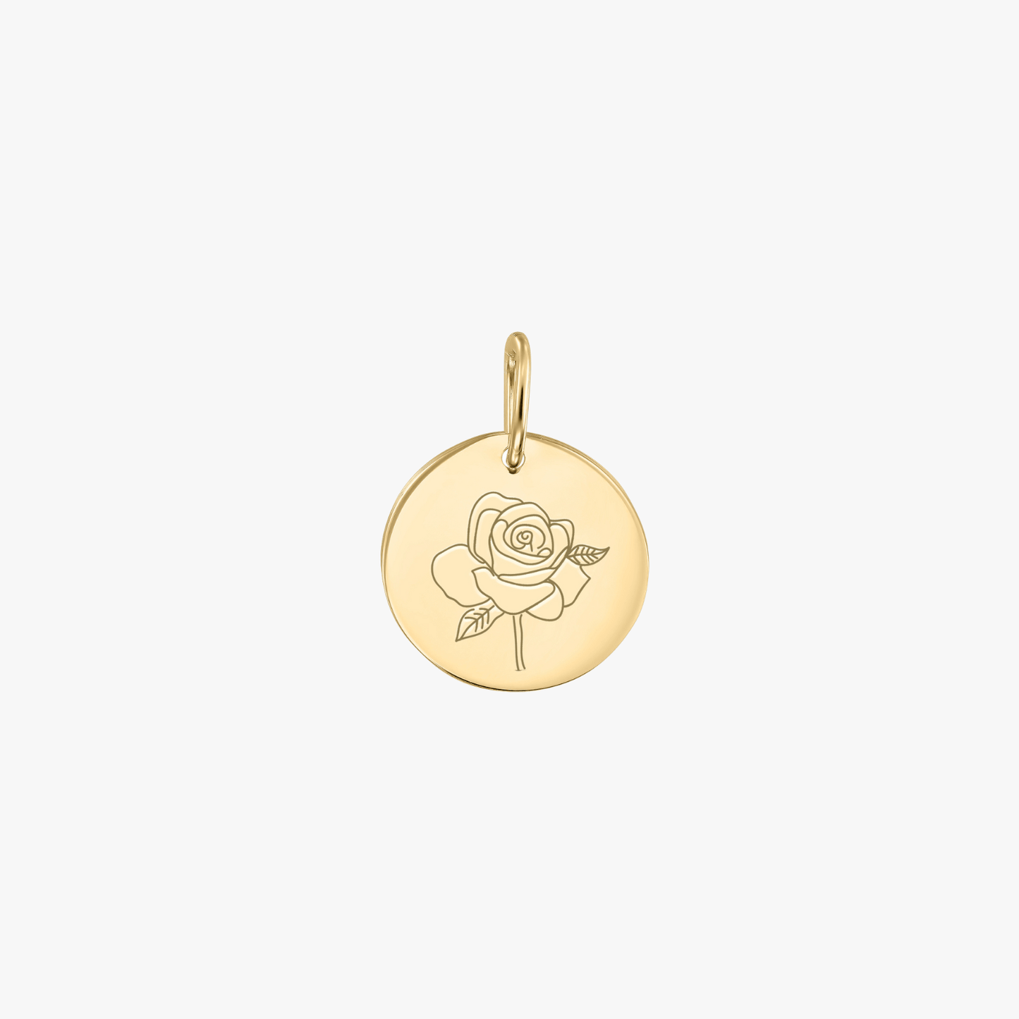 Gold pendant Birth Flower - June Rose