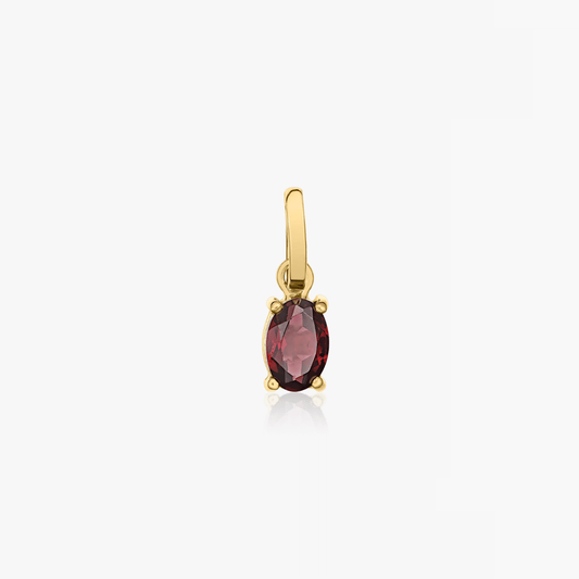 Red Sparkle gold pendant - Rhodolite