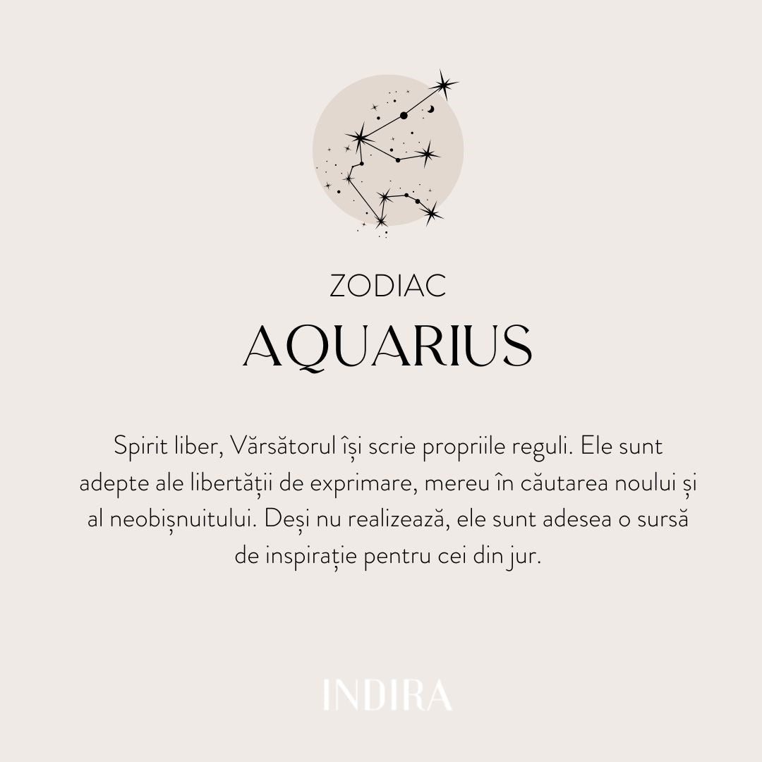 Colier din argint Silver Zodiac - Aquarius - Indira