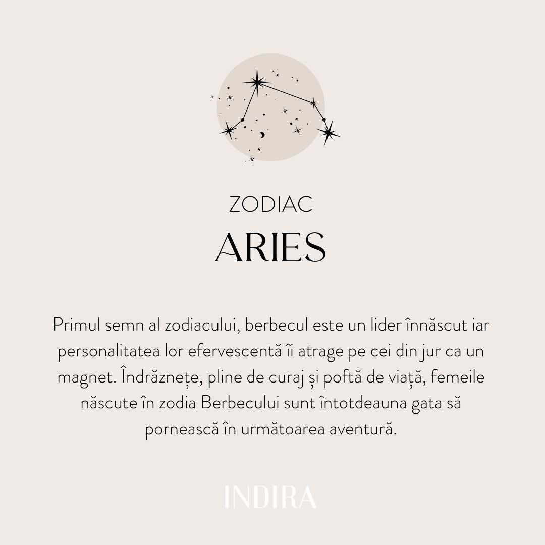 Colier din argint Silver Zodiac - Aries - Indira