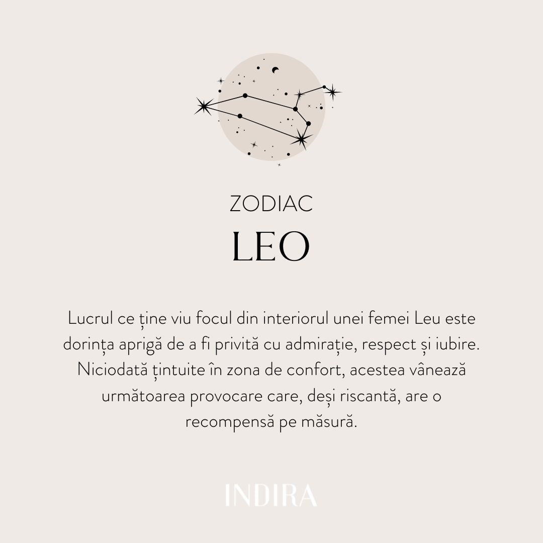 Colier din argint Golden Zodiac - Leo - Indira