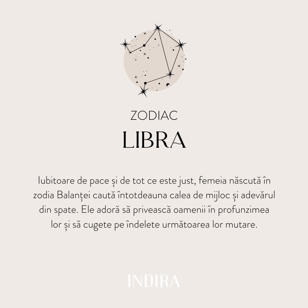 Colier din argint Silver Zodiac - Libra - Indira