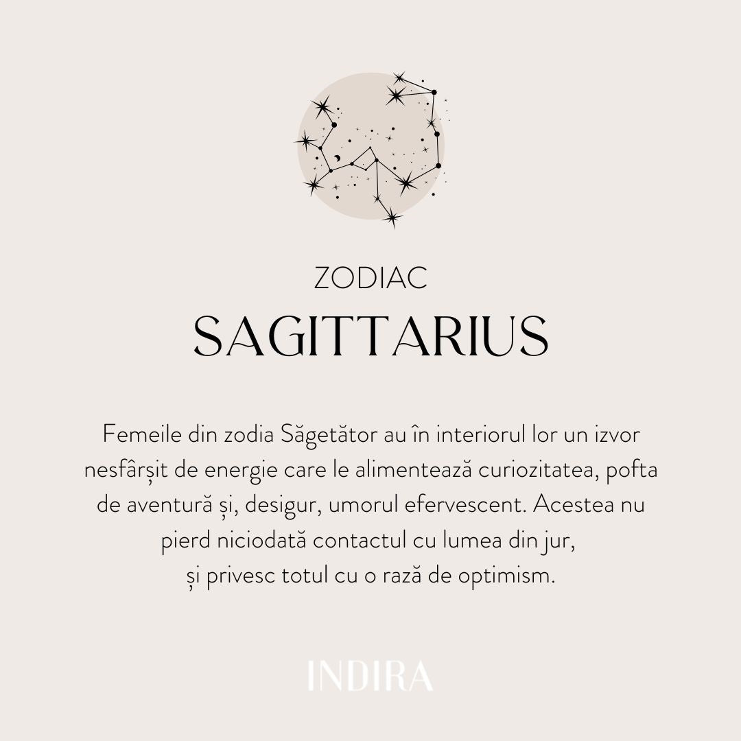 Colier din argint Golden Zodiac - Sagittarius - Indira